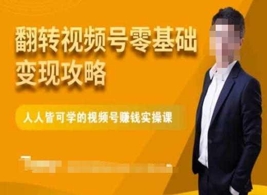 微信视频号零基础变现攻略，人人皆可学的视频号赚钱实操课-网创资源