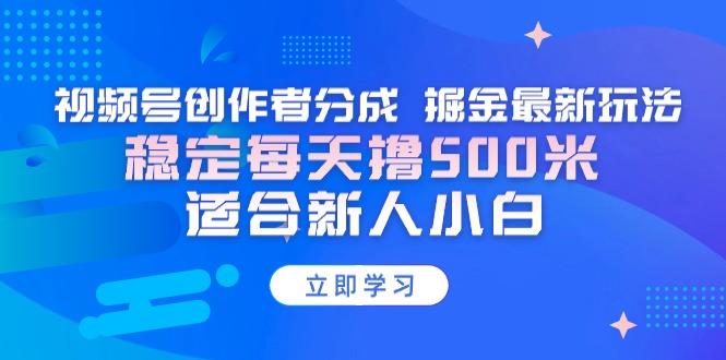 【蓝海项目】视频号创作者分成 掘金最新玩法 稳定每天撸500米 适合新人小白-网创资源