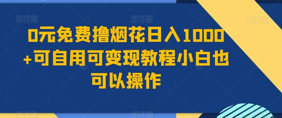 0元免费撸烟花日入1000+可自用可变现教程小白也可以操作，永久免费更新链接-网创资源