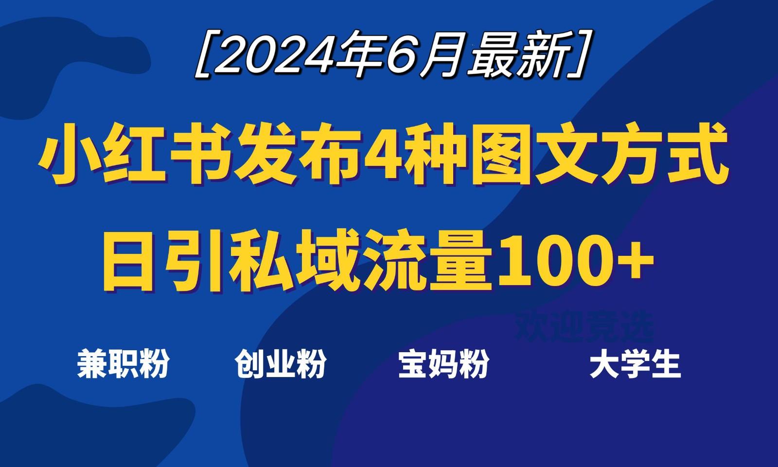 小红书发布这4种图文，就能日引私域流量100+-网创资源