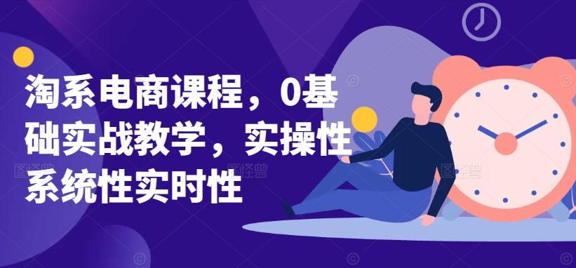 淘系电商课程，0基础实战教学，实操性系统性实时性-网创资源