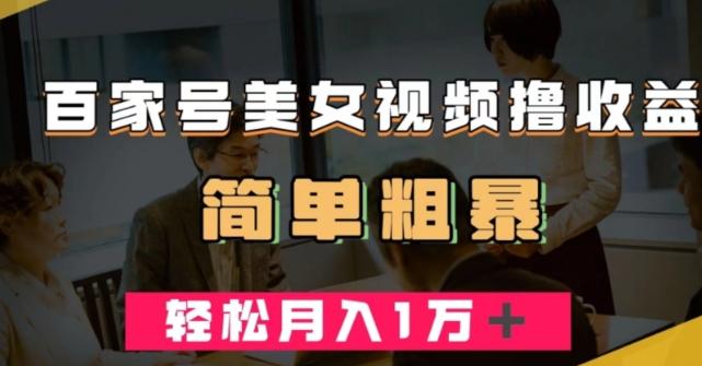 百家号美女视频撸收益，几分钟一条视频，轻松月入万元【揭秘】-网创资源