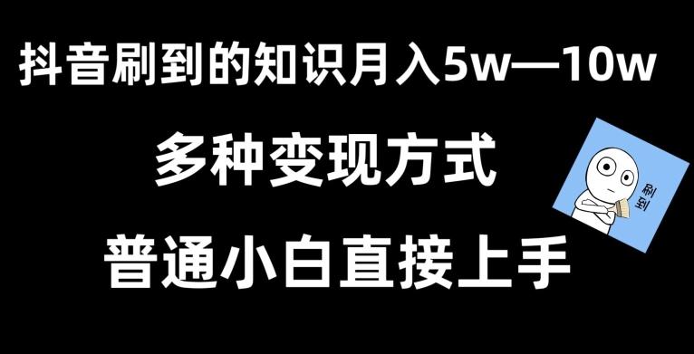抖音刷到的知识，每天只需2小时，日入2000+，暴力变现，普通小白直接上手【揭秘】-网创资源