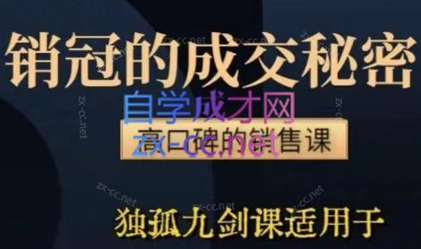 李老师·实战派销售视频课|孤独九剑-网创资源