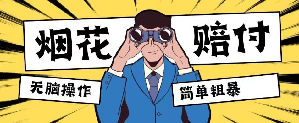 最新蓝海玩法，烟花爆竹赔付，单订单赔付200-500无脑操作【仅揭秘】-网创资源