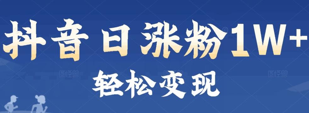 首发抖音新赛道日涨粉1W+轻松变现-网创资源