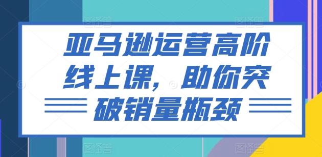 亚马逊运营高阶线上课，助你突破销量瓶颈-网创资源