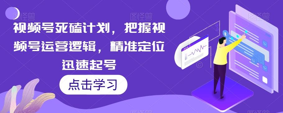 视频号死磕计划，把握视频号运营逻辑，精准定位迅速起号-网创资源