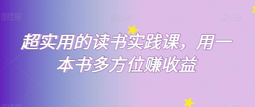 超实用的读书实践课，用一本书多方位赚收益-网创资源
