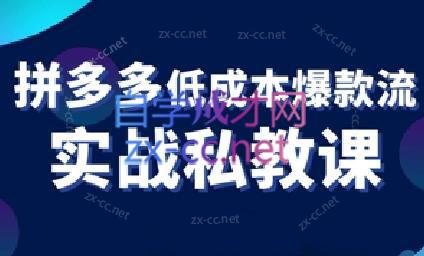 卡卡老师·拼多多低成本爆款流实战私教课-网创资源